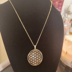 Gold Plated MERKABA Tree Of Life Pendant With Chain *New*