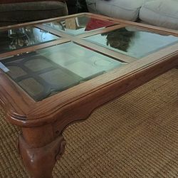 Wood And Glass Coffee Table