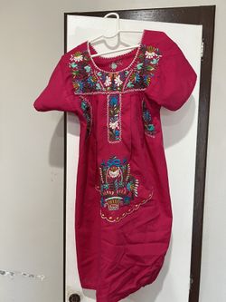 Girl’s Mexican Embroidered Dress. 