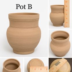 Hand-Thrown Ceramic Pot / Maceta de Cerámica Hecha a Mano – 6″ Tall, 5″ Wide, No Drainage Hole (Optional Add-On / Opción Disponible)  ⬇️ Scroll down f