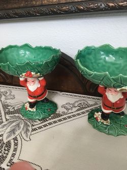 Vintage Santa Candy Dishes