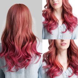 Wig Red Wig High Temperature Fiber Wig Soft