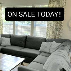 Gray Sectional Couch Sofa With Chaise 