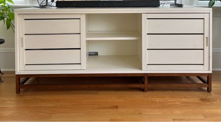 White Wood TV Stand Media Console