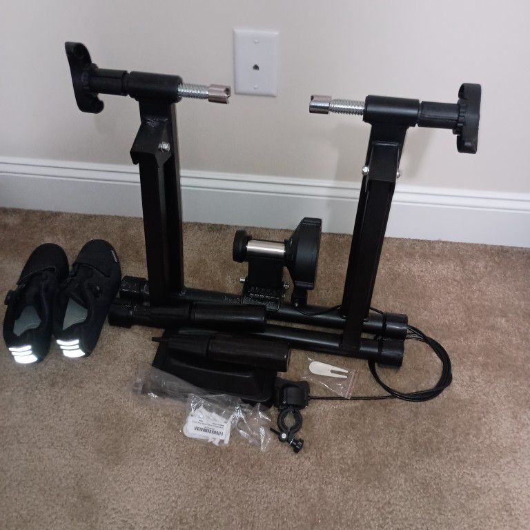 Bike Stand and shoes 