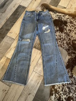 NEW Ladies Rock N Roll Denim Flare Jeans