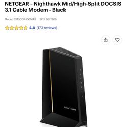 Netgear Nighthawk Modem 