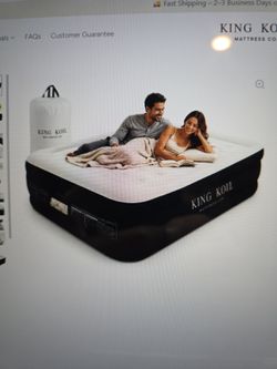 King Koil California King Air Mattress w/Built-in Pump