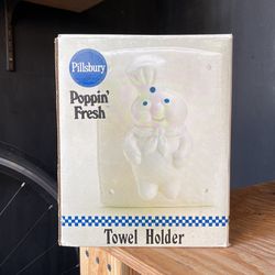 Vintage Poppin Fresh Pillsbury Towel Holder