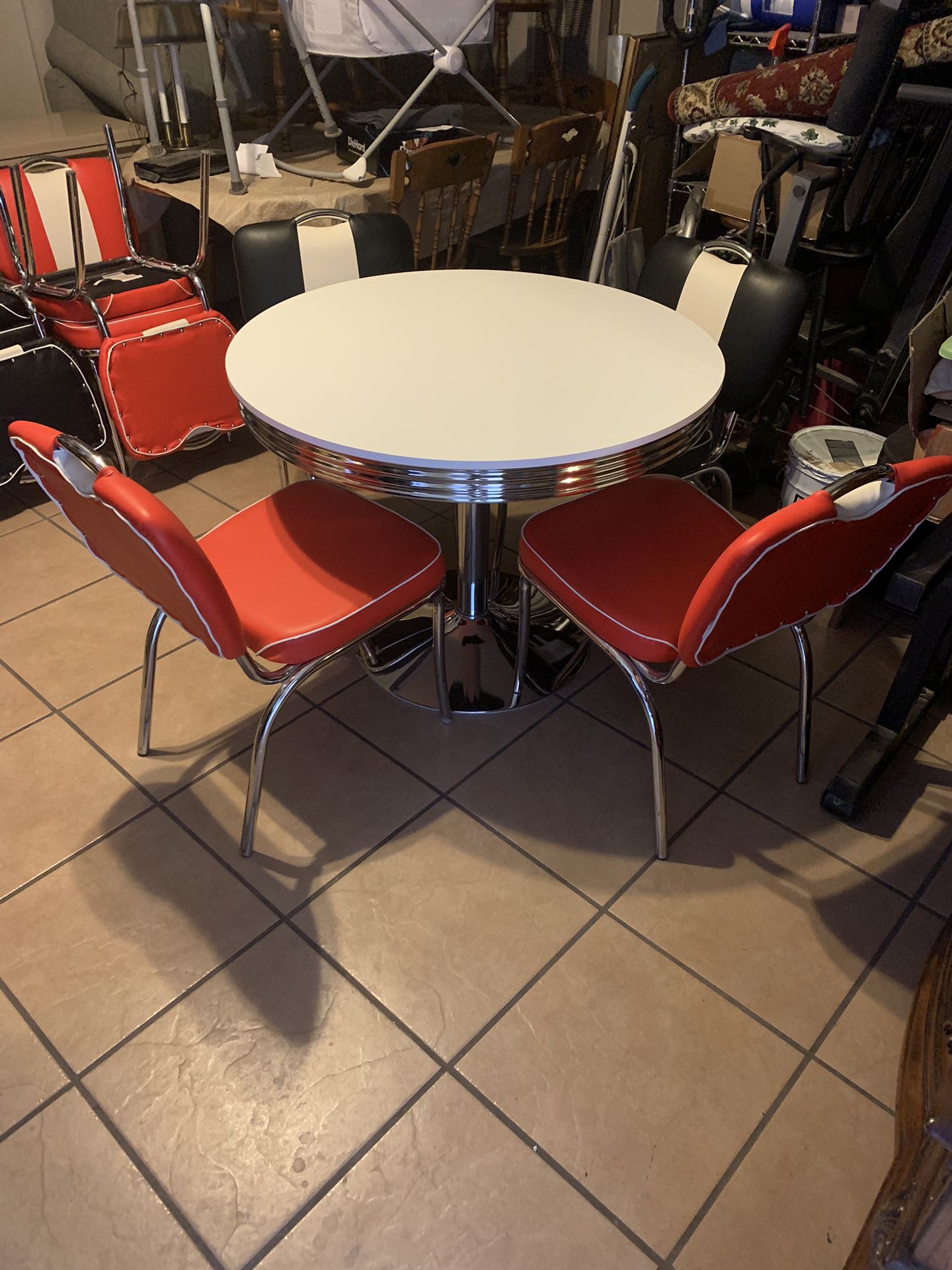 Route 66 Diner Kitchen Table And 4 Chairs 