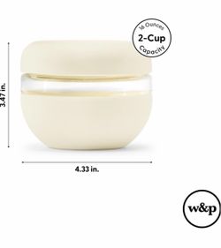 2x W&P Porter Seal Tight Glass Lunch Bowl Container w/ Lid