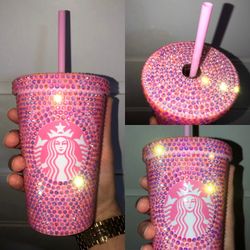 New Pink Blinged Cup