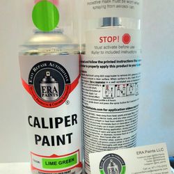 2 Cans Lime Green 2K High Temp Caliper Paint