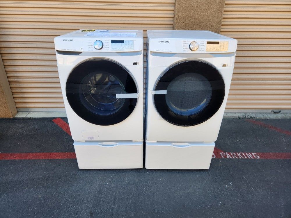 Samsung Front Load Washer Gas Dryer W Pedestal