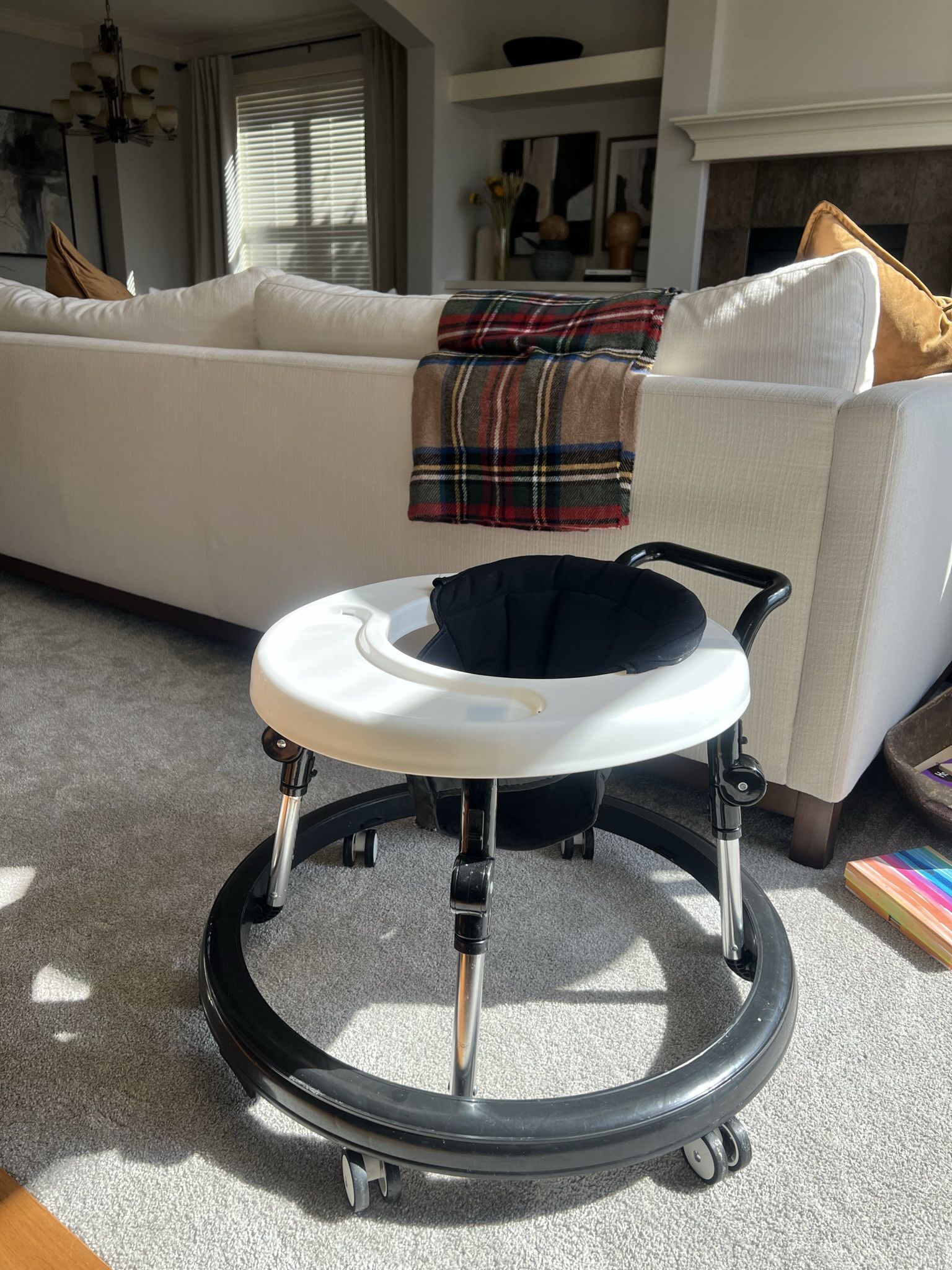 Double Push Handle Baby Walker 