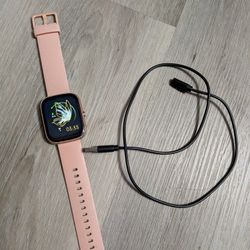 Light Pink & Rose Gold Smart Watch!