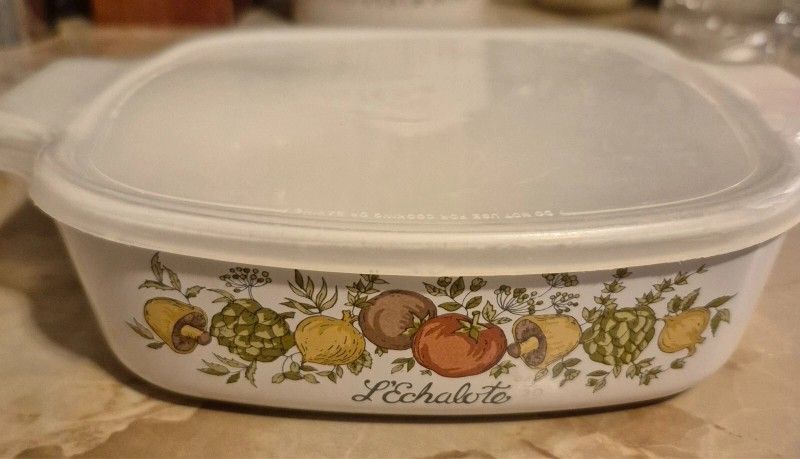 RARE VINTAGE SPICE OF LIFE L'ECHALOTE 1970-80'S CORNINGWARE A-1-B CASSEROLE