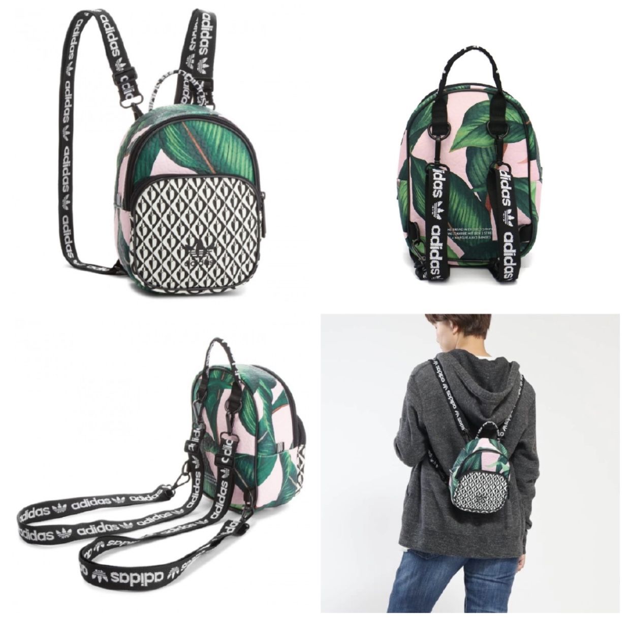 Adidas Pink Brazilian Palm Leaf Mini Backpack. Make an offer!