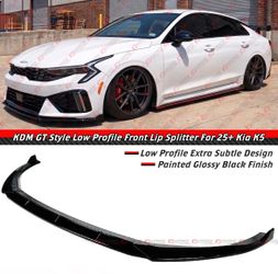 25-26 Kia K5 GT Style Gloss Black Front Bumper Lip