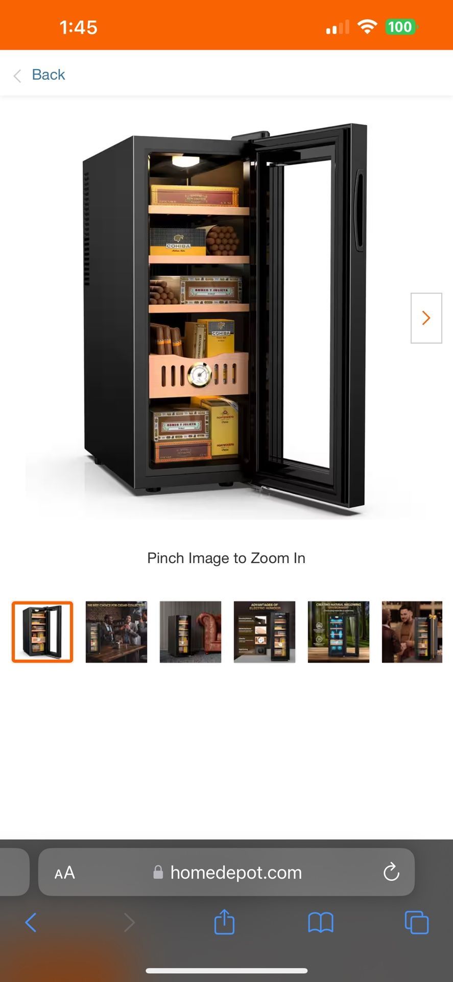 KingChii 33L Humidor for 250 Count with Cooling and Heating