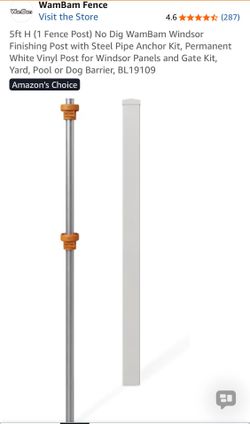 White Vinyl Fence Post ONE