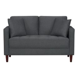 Brand new dark gray loveseat (51 x 30 x 32.5H)