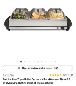 Triple Buffet Server and Food Warmer