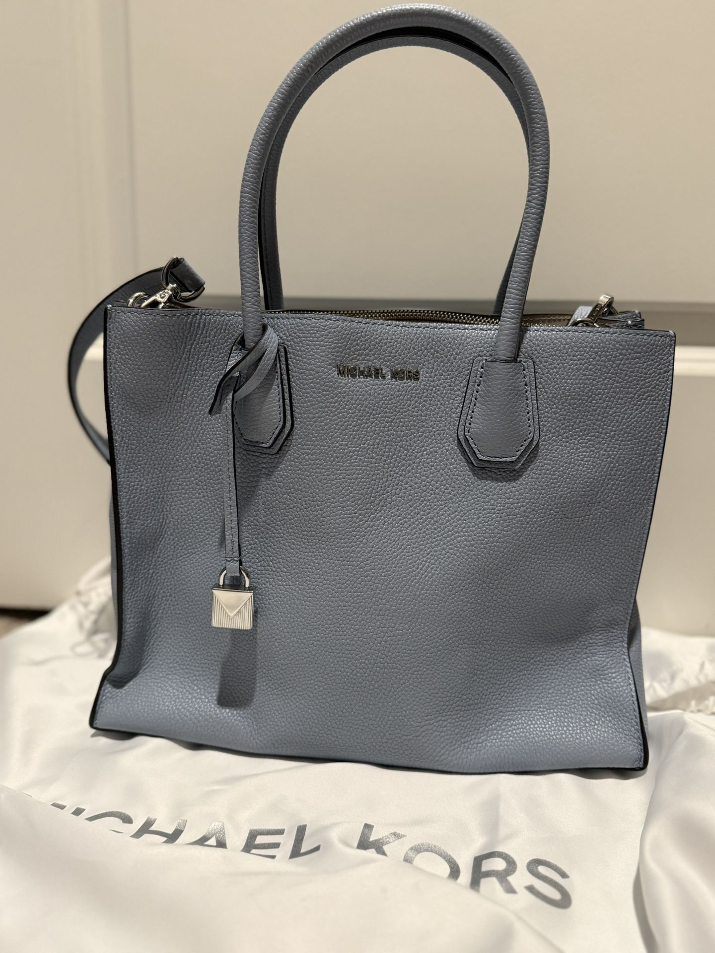 Michael Kors Blue Leather Satchel