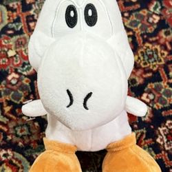 SÚPER MARIO BROS. WHITE YOSHI PLUSH TOY. 7”