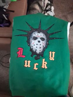 Green Lucky Jason Mask Graphic Sweatshirt