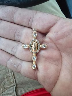 18k gold plated cross