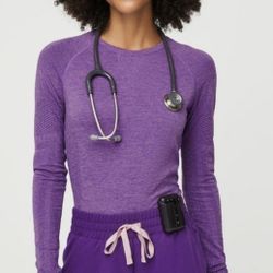 FIGS Salta Performance Underscrub  in Heathered Magic Purple