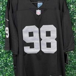 Raiders Black Jersey For Maxx Crosby #98 New With tags Available All Sizes 