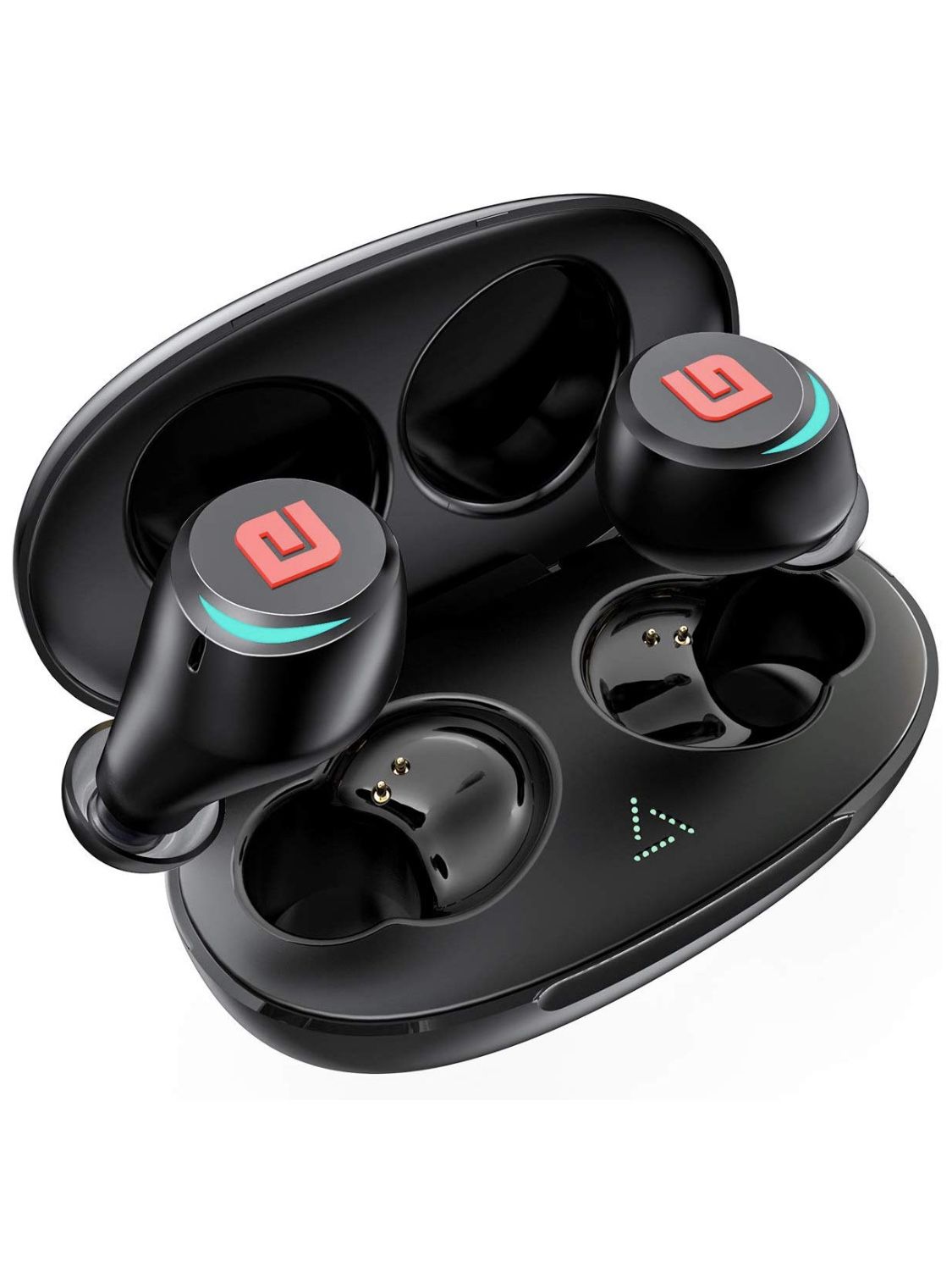 Wireless Earbuds Bluetooth 5.0 Headphones, Dual Master Direct Connect in-Ear TWS Ear Buds IPX6 Waterproof Stereo Call/w Mic Instant Pair Low Lat