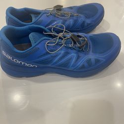 Salomon Womens Blue Athletic Sneaker Size 9