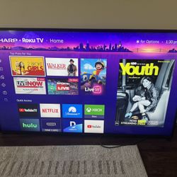 55inch SHARP Roku with Mount/Remote