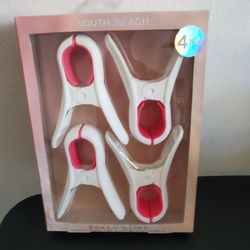 Beach Towel Clips- Set Of 4