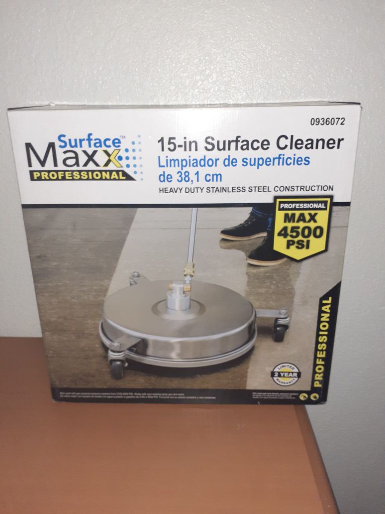 Surface cleaner for pressure washer