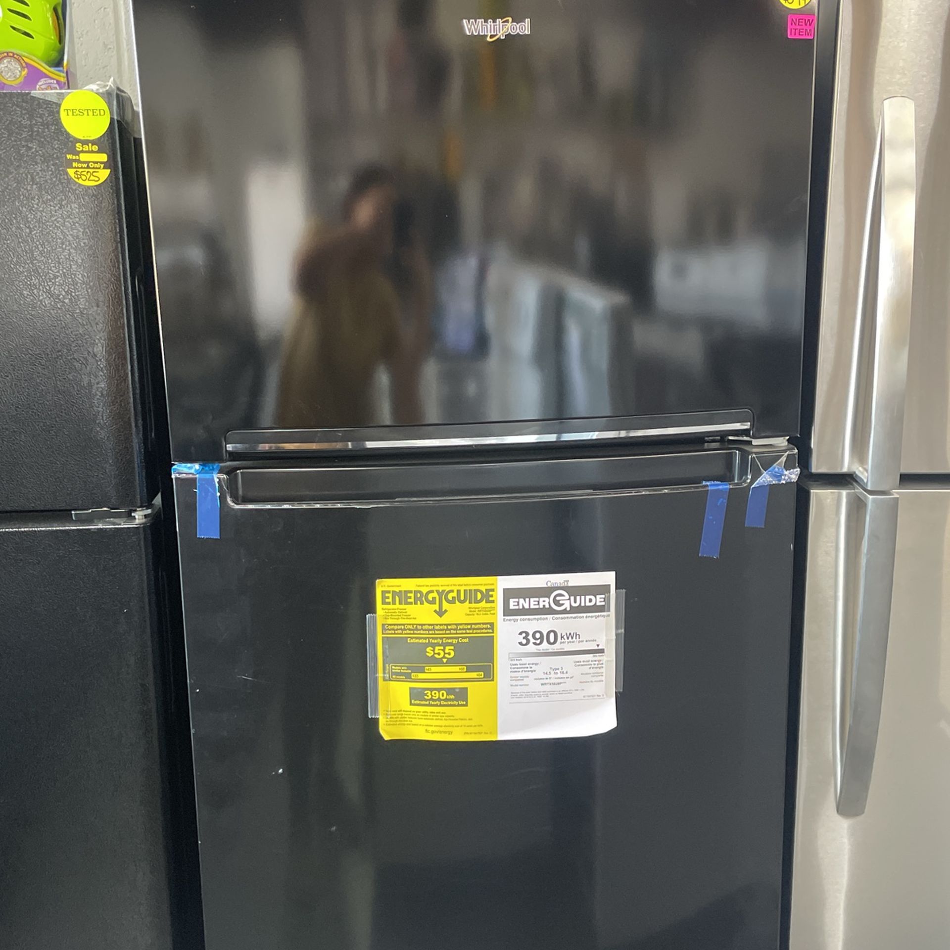 Whirlpool Black Refrigerator Top And Bottom 