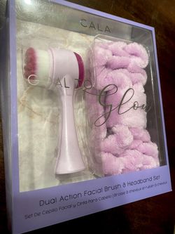Facial brush and headband set