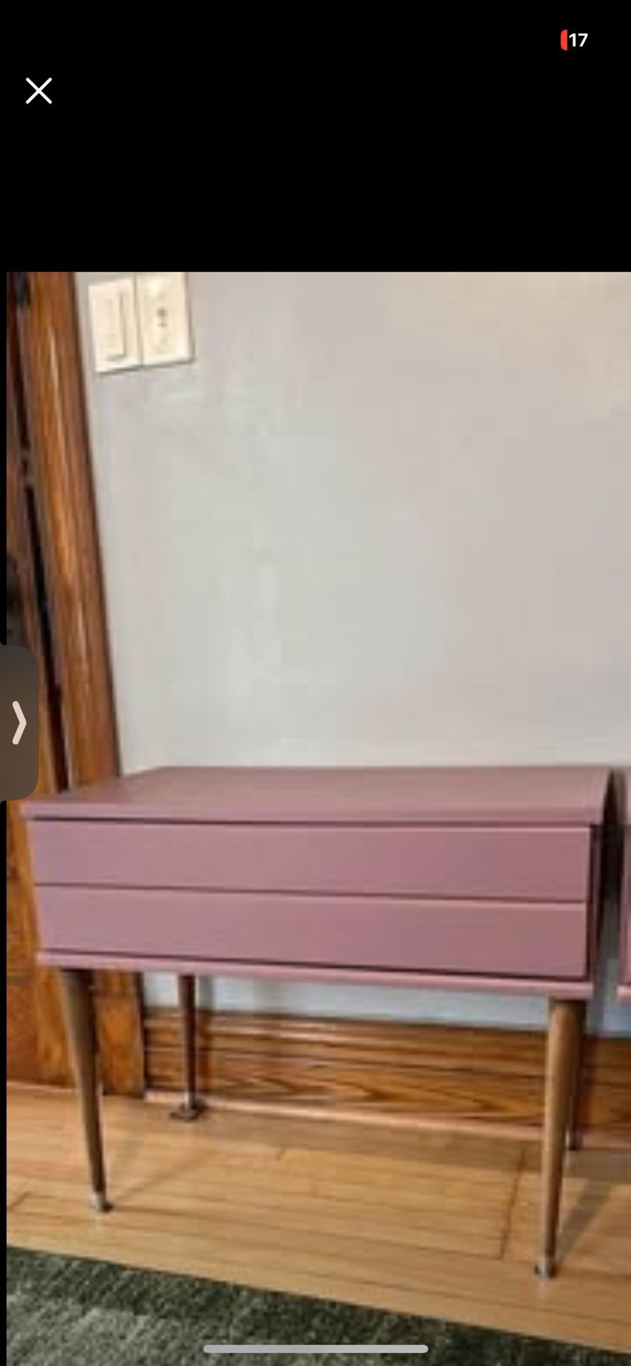 Refurbished Solid Wood Antique Side Table (Large)