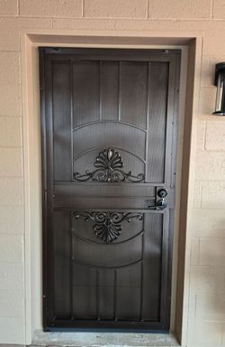 Security Door Heavy-Duty 36x80 Bronze (Installation Included)