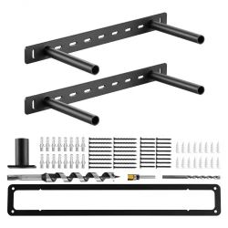Floating Shelf Brackets 2 Pcs, 150 lbs/68 kg Weight Capacity, 16x6.2x1.5 inch / 406.4x157.4x38.1 mm, Heavy Duty Hidden Shelf Brackets Support, Wall Mo