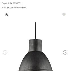 Division Street 15” Hanging Pendant. Excellent condition