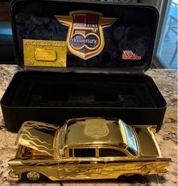 Hot Rod Magazine Gold 1955 Chevy 50th Anniversary with case
