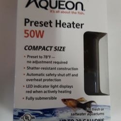 Brand New Preset Heater 50w For Up To 20 Gallons. In Weeki Wachee Spring Hill