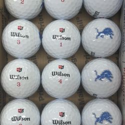 12 Wilson Duo / Detroit Lions Golf Balls 5/4a Lot D188