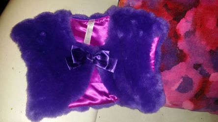Purple fur vest Size XL/TG GIRLS