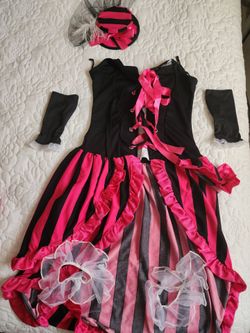 Pink and Black Burlesque Costume Set
