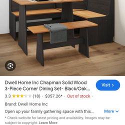 Solid wood dinette
